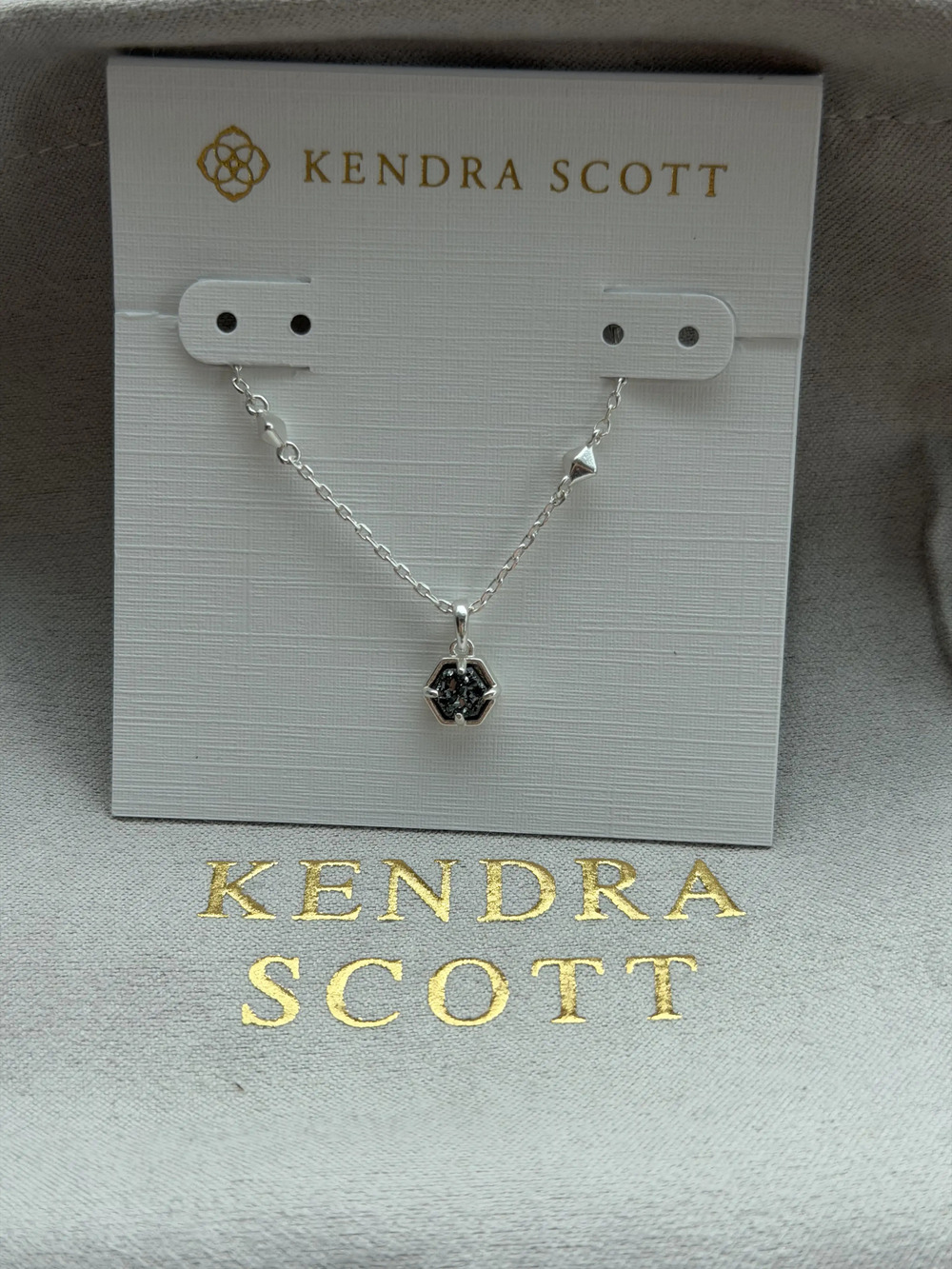 Kendra Scott Black Pendant Necklace